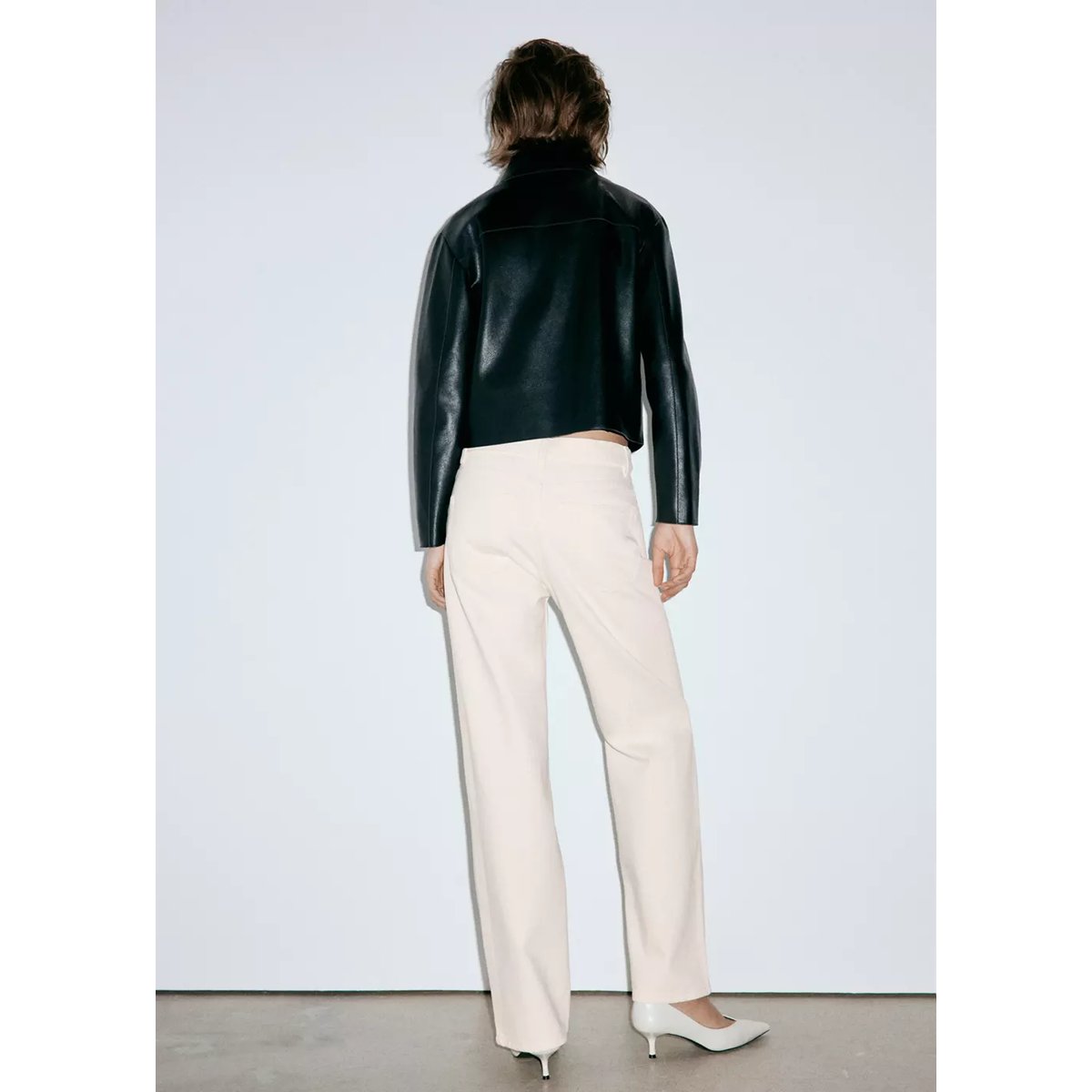Jean Miami droit taille normale écru, MANGO