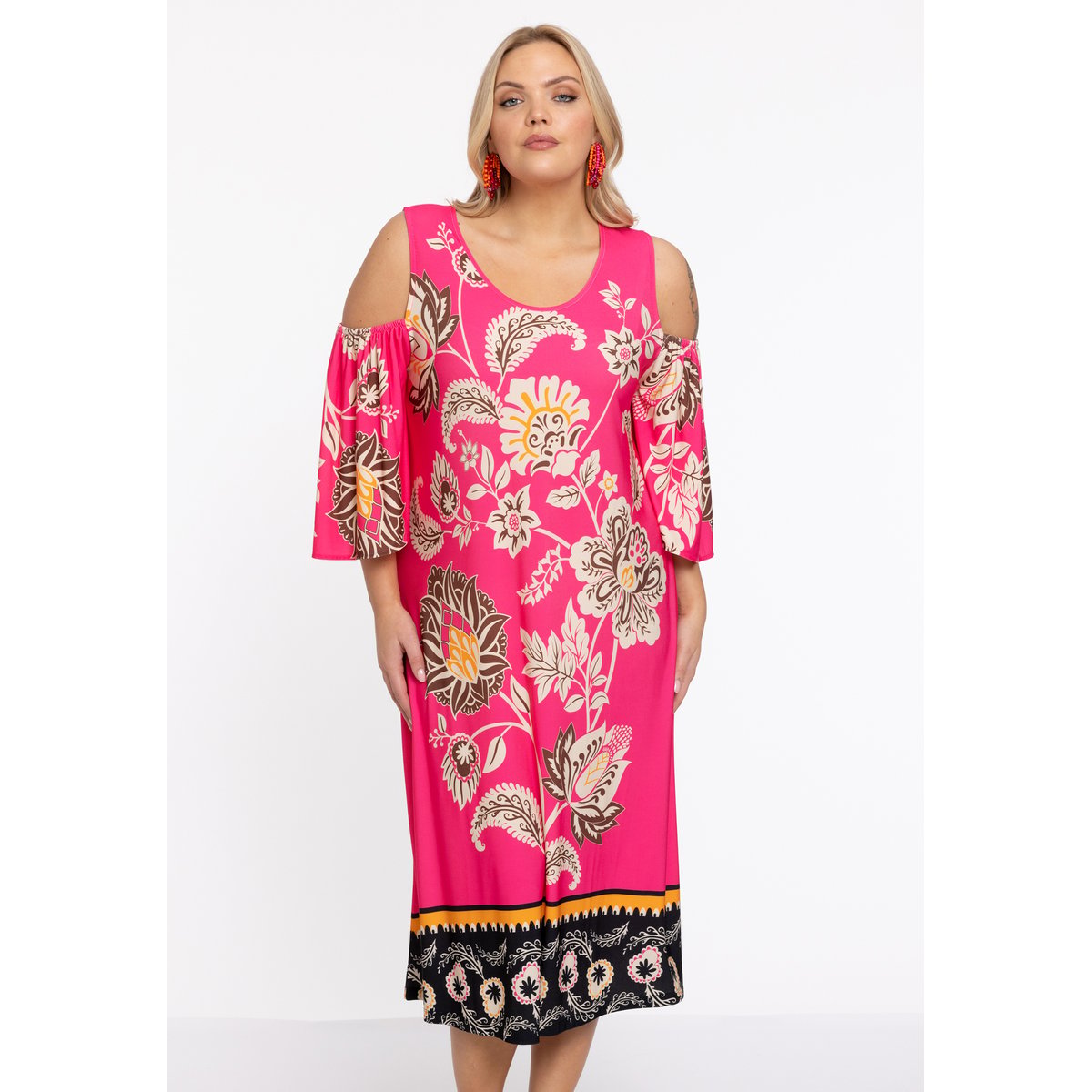 Robe avec découpe / découpes rose, YOEK