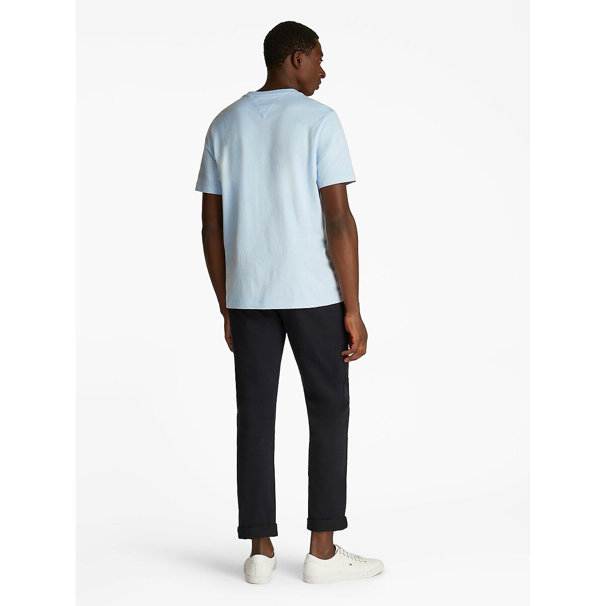 Maglietta dritta spessa blu pallido, TOMMY HILFIGER