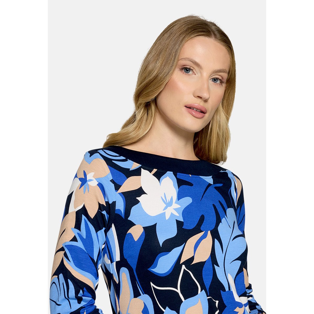 Robe façon t-shirt à manches 3/4 bleu foncé/bleu, BETTY BARCLAY