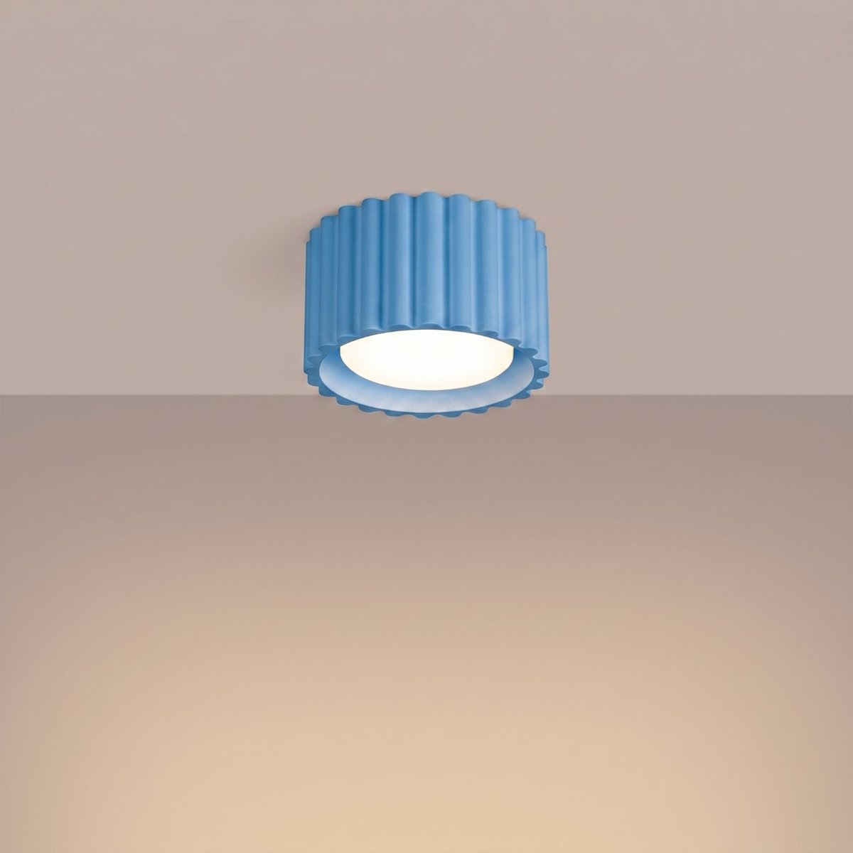 Plafonnier Aluminium Bleu Gx53 1 AURA bleu, EDEN