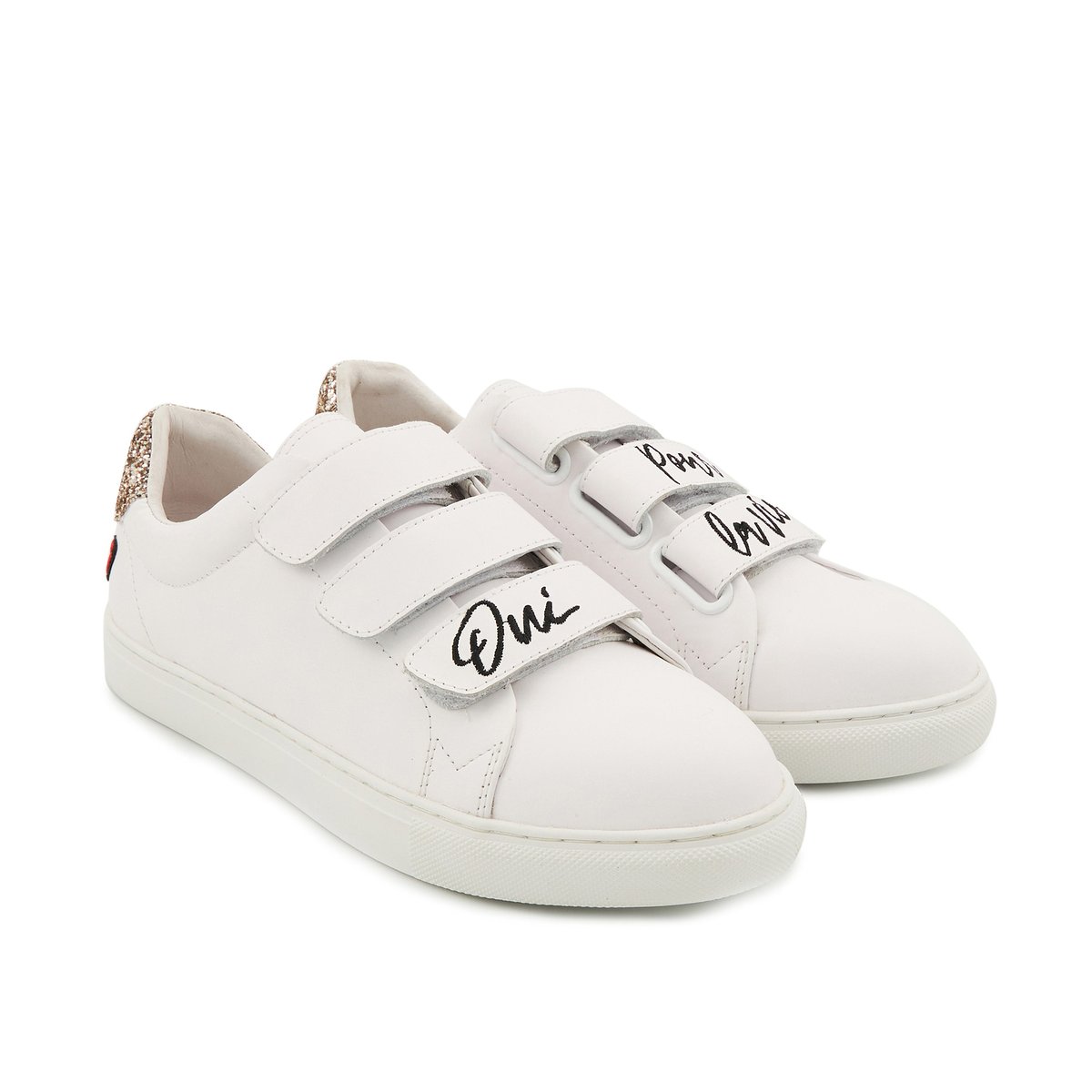 Baskets En Cuir Edith Pour La Vie blanc, BONS BAISERS