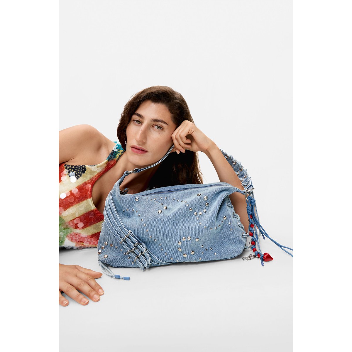 Sac en denim moyen bleu, DESIGUAL