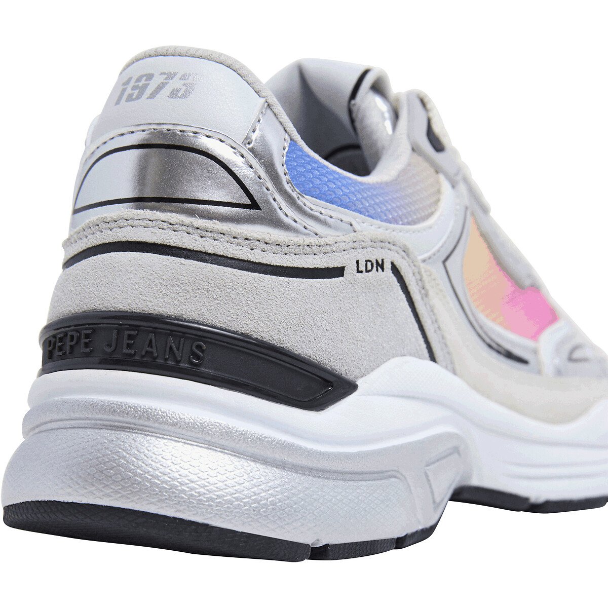 Baskets Dave Colors argenté/rose, PEPE JEANS