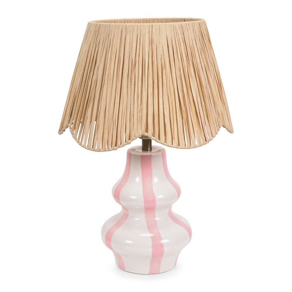 Pierre Ceramic Table Lamp in Blush pink, SO'HOME