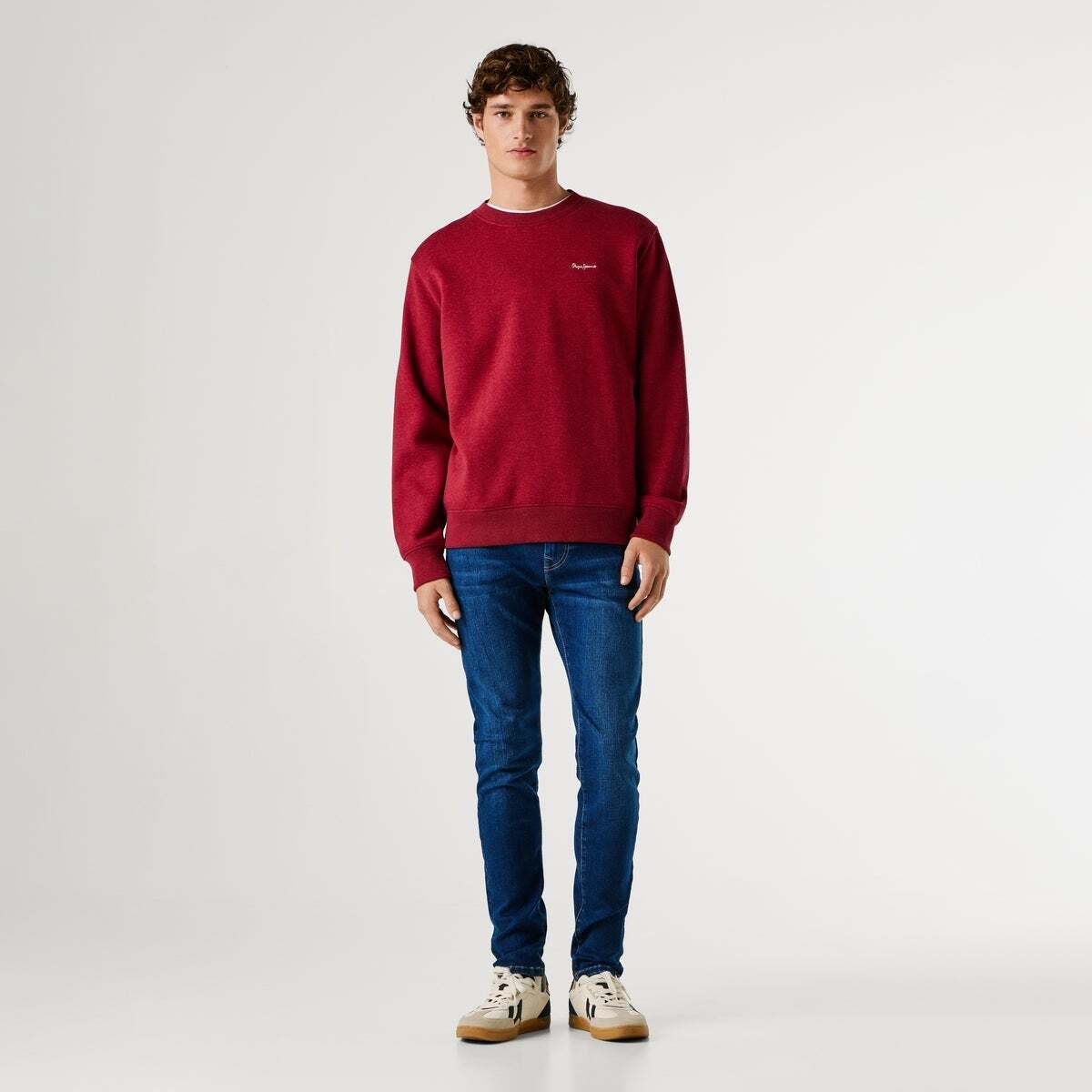 Sweat-Shirt Coupe Regular À Col Rond rouge de grisse, PEPE JEANS