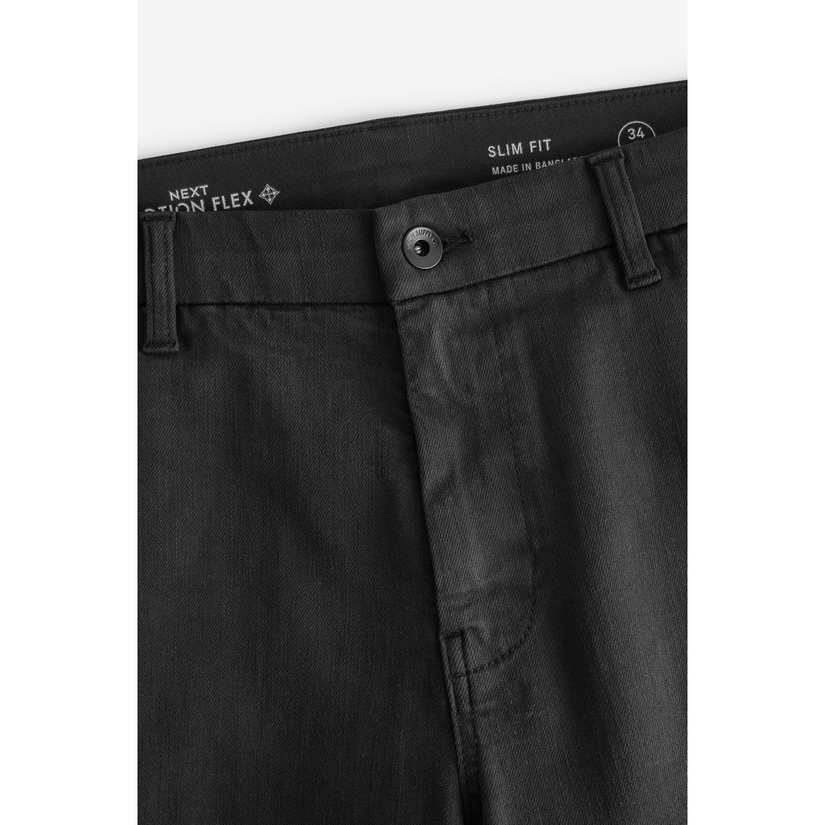Pantalon chino slim noir, NEXT
