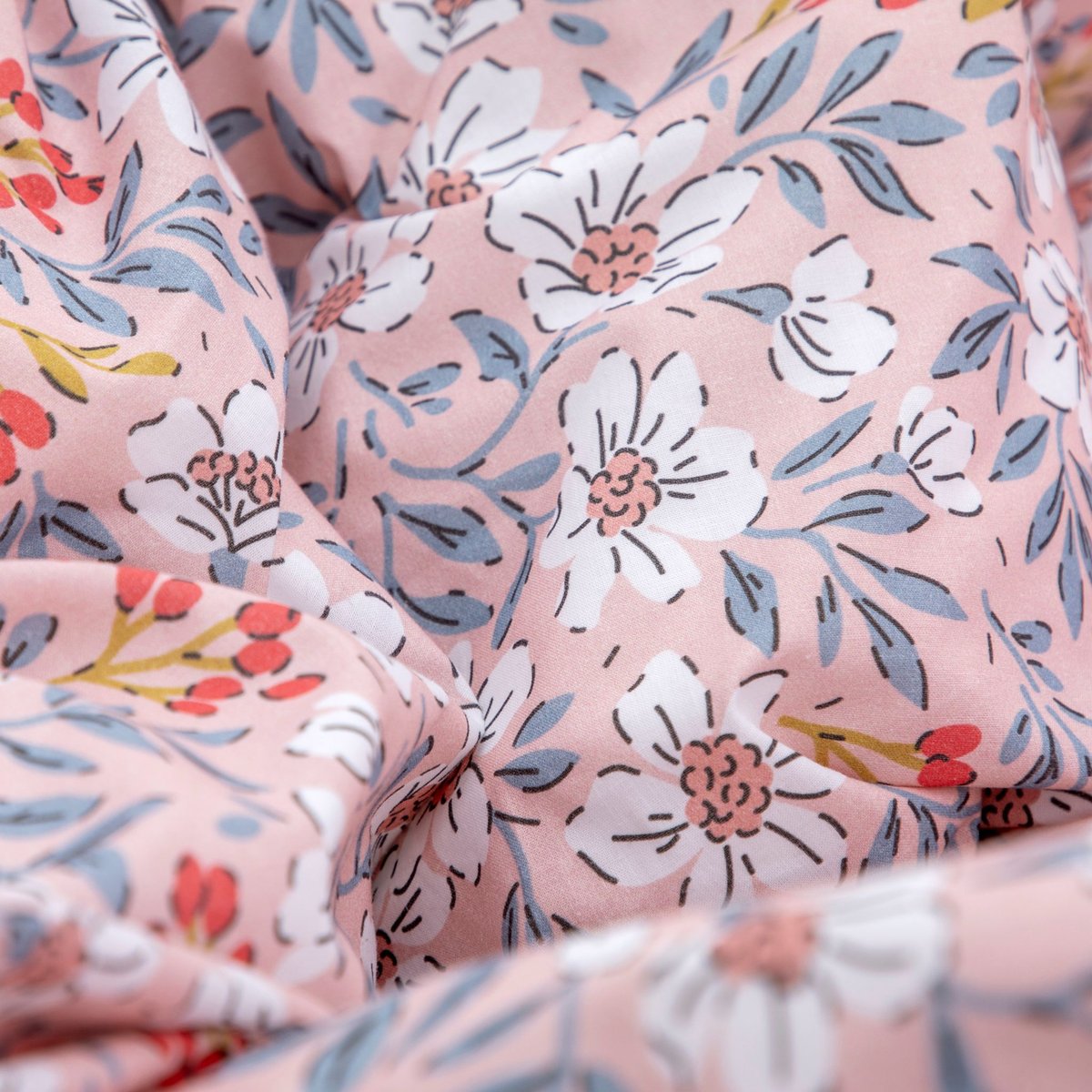 Parure de lit Aurélie rose, TERRE DE NUIT