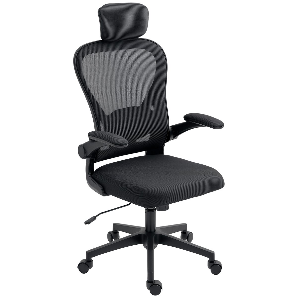 Chaise de bureau Maille Noir noir, HOMCOM
