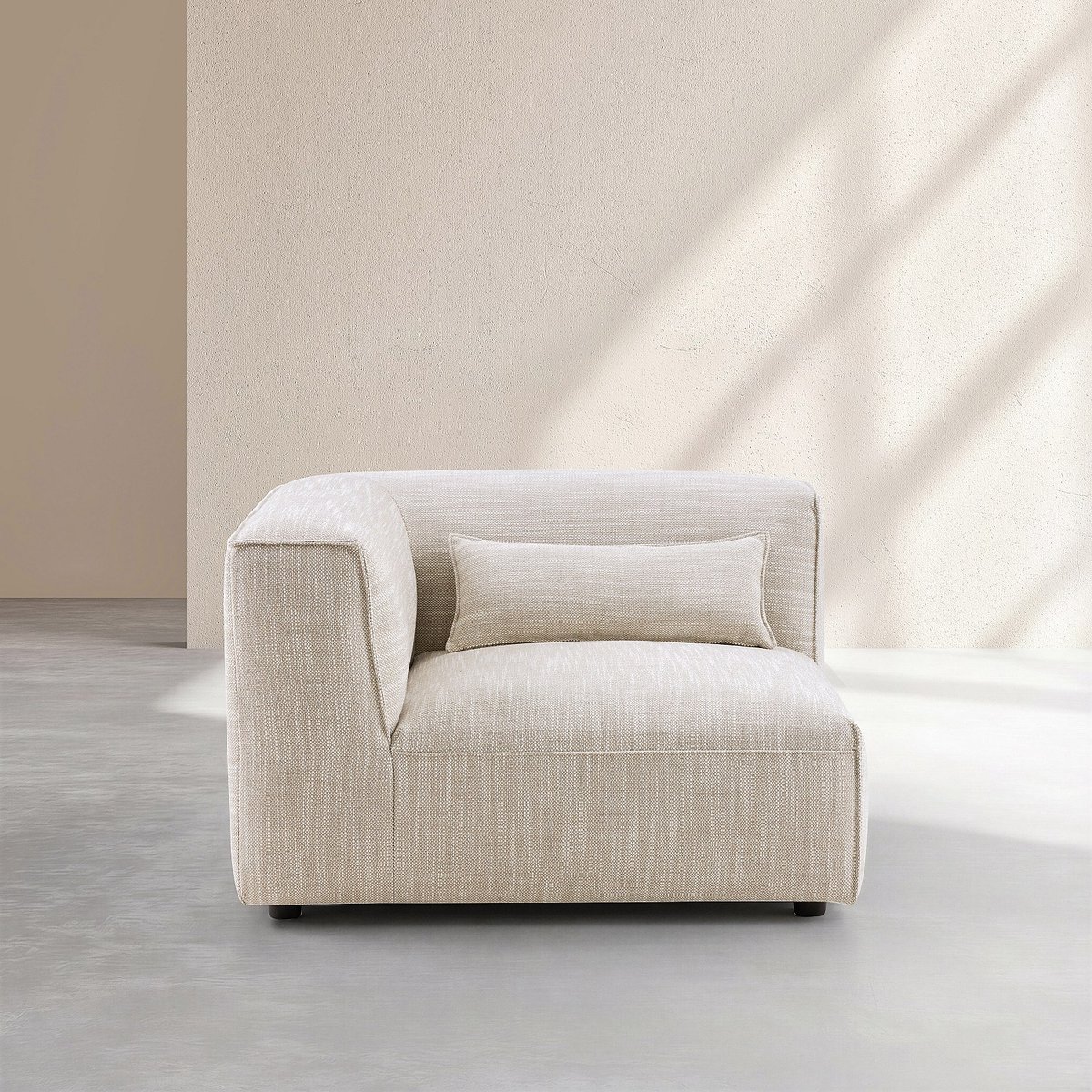 Module d'angle en tissu KOFI II beige, HABITAT