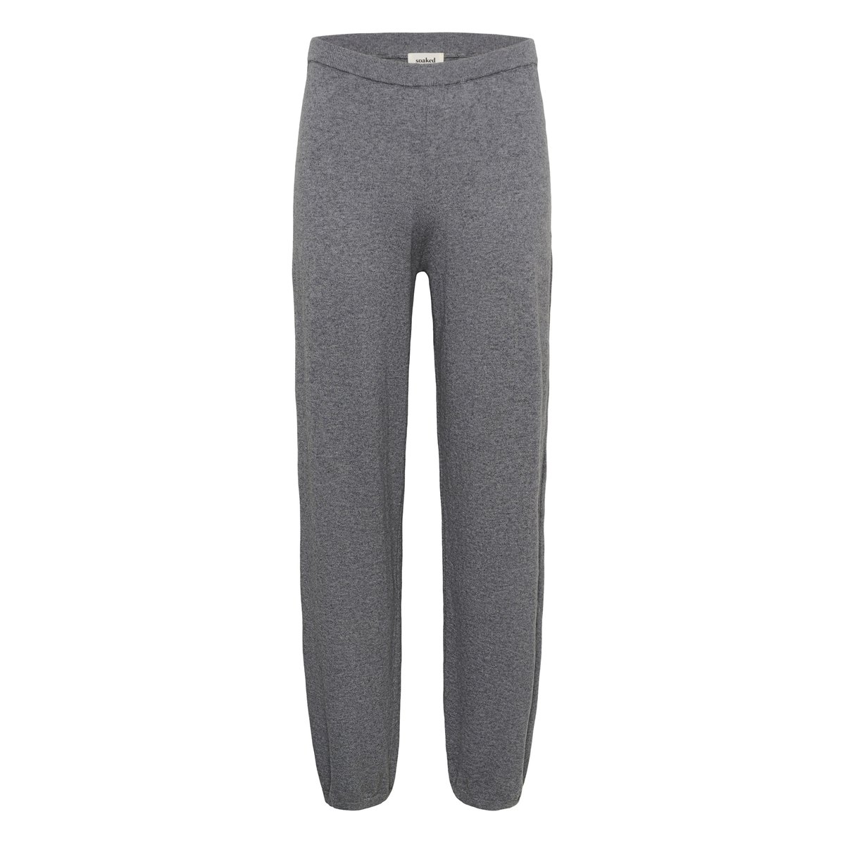 Pantalon Tricoté gris grey melange, SOAKED IN LUXURY