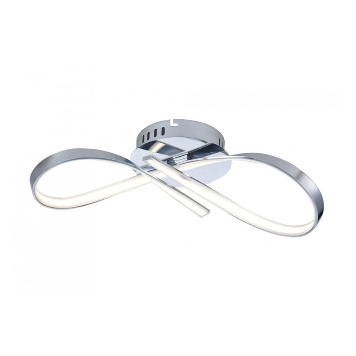 Plafonnier LED design ruban infini - ACHT argenté / chromé, KOSILUM