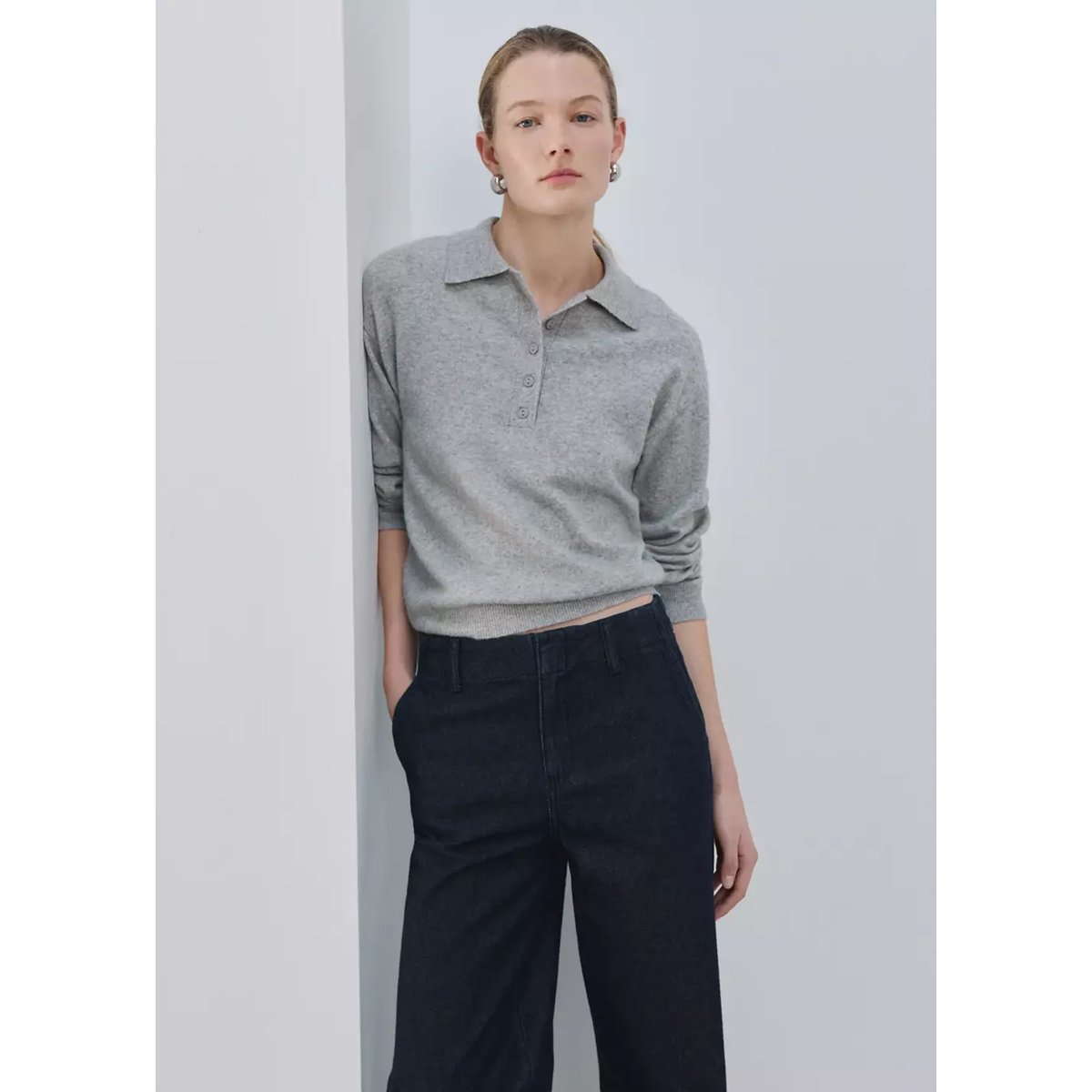Jean large taille normale bleu, MANGO