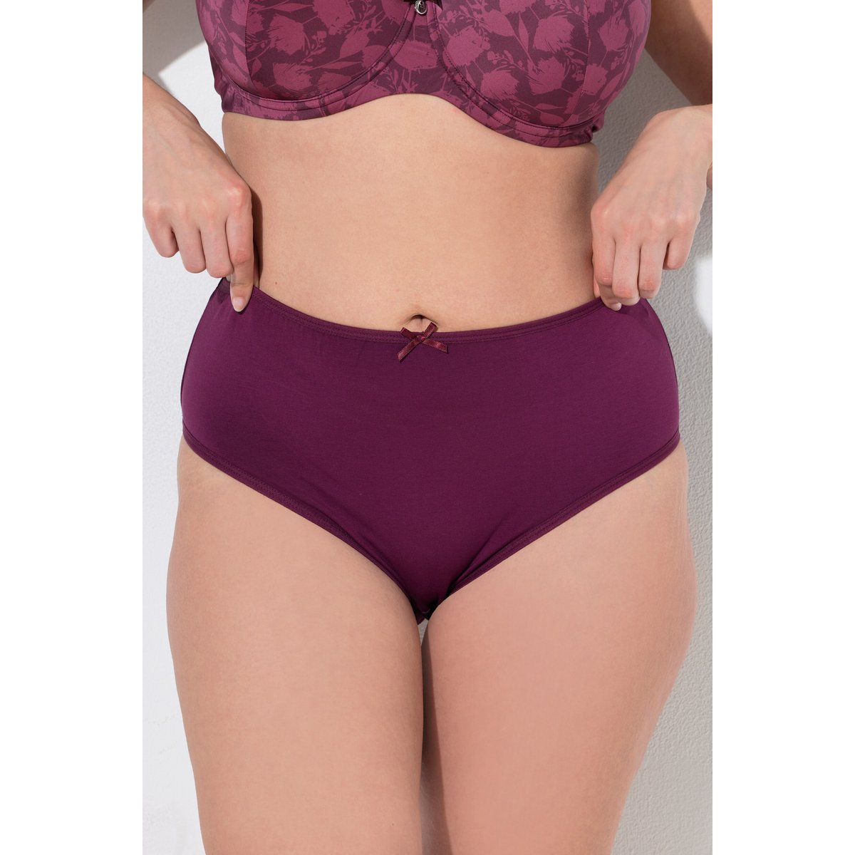 Lot de 5 culottes midi, coloris variés gris magenta, ULLA POPKEN