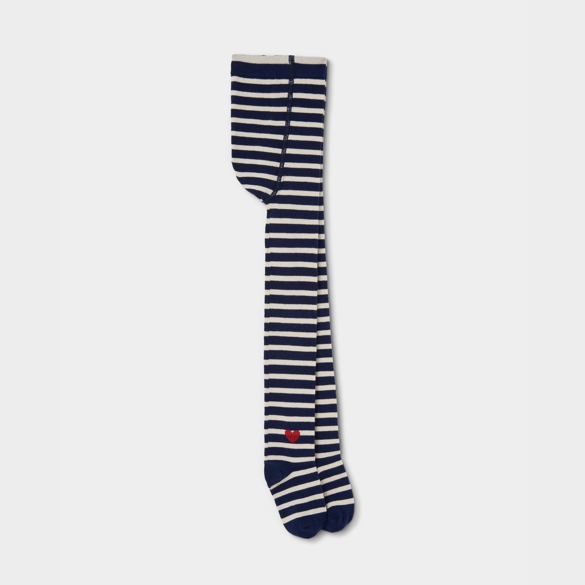 Collant rayé avec coeur bleu, BOBOLI