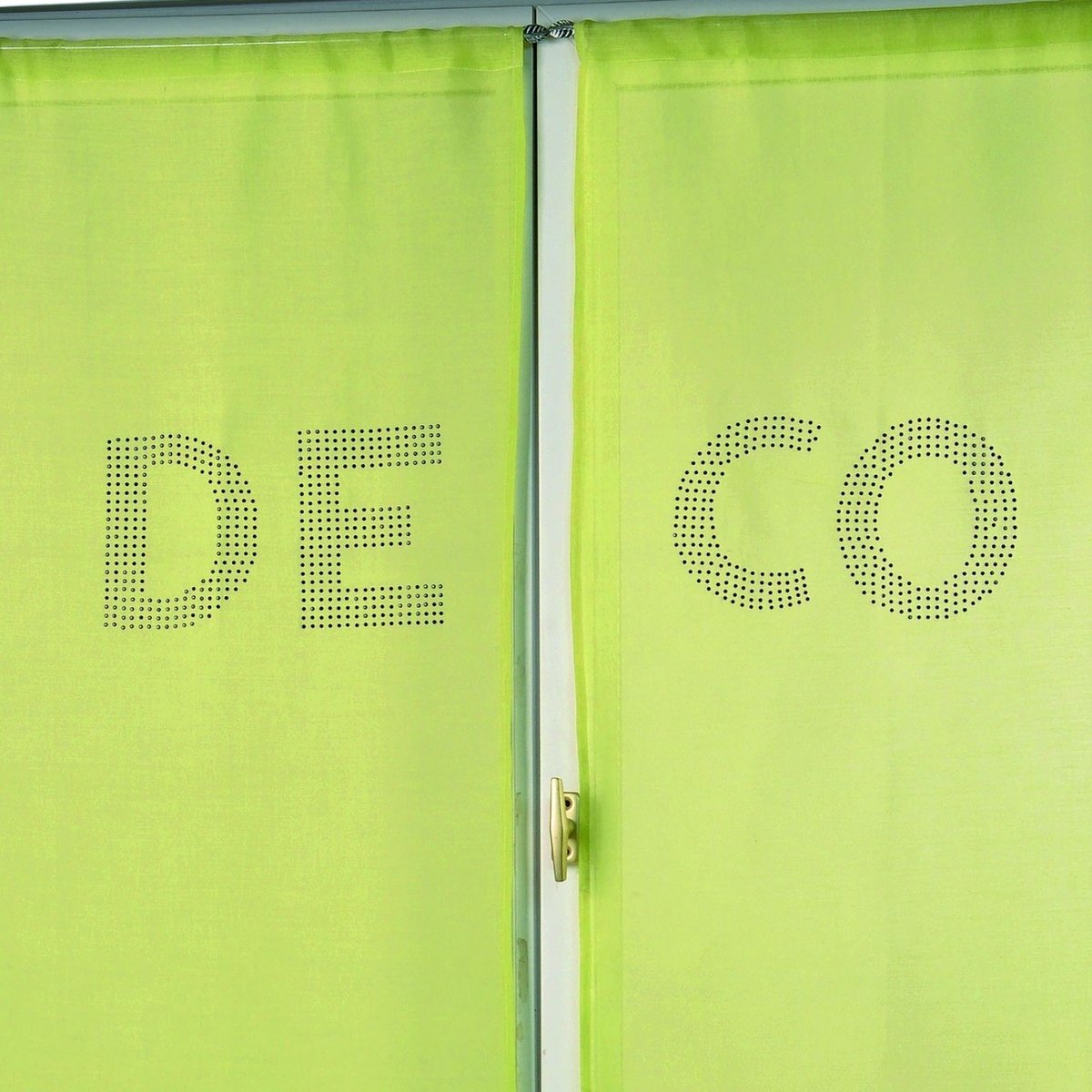 Paire de voilages avec strass 'DECO' vert clair, HOME MAISON