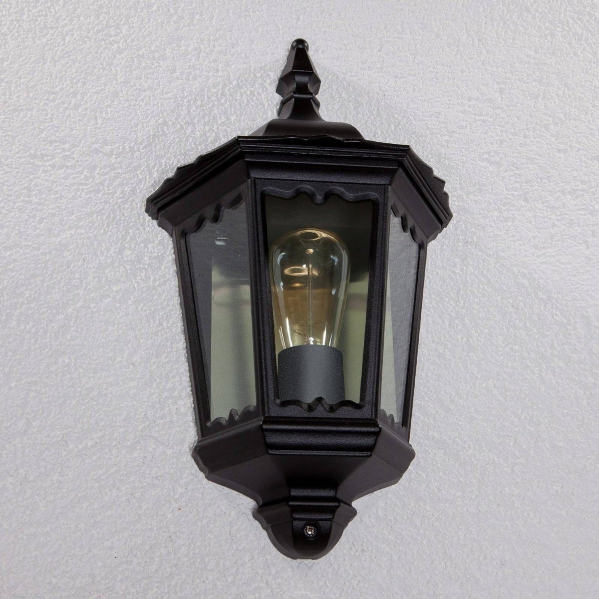 Applique extérieure en aluminium antique noir, clair, LINDBY