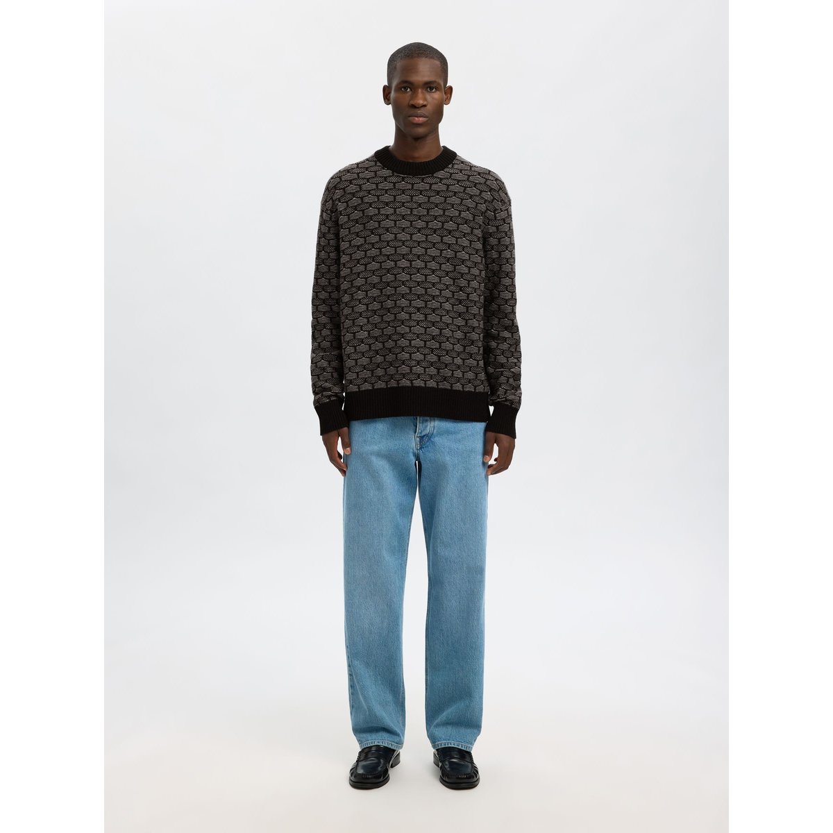 Pull En Maille noir - black, SELECTED