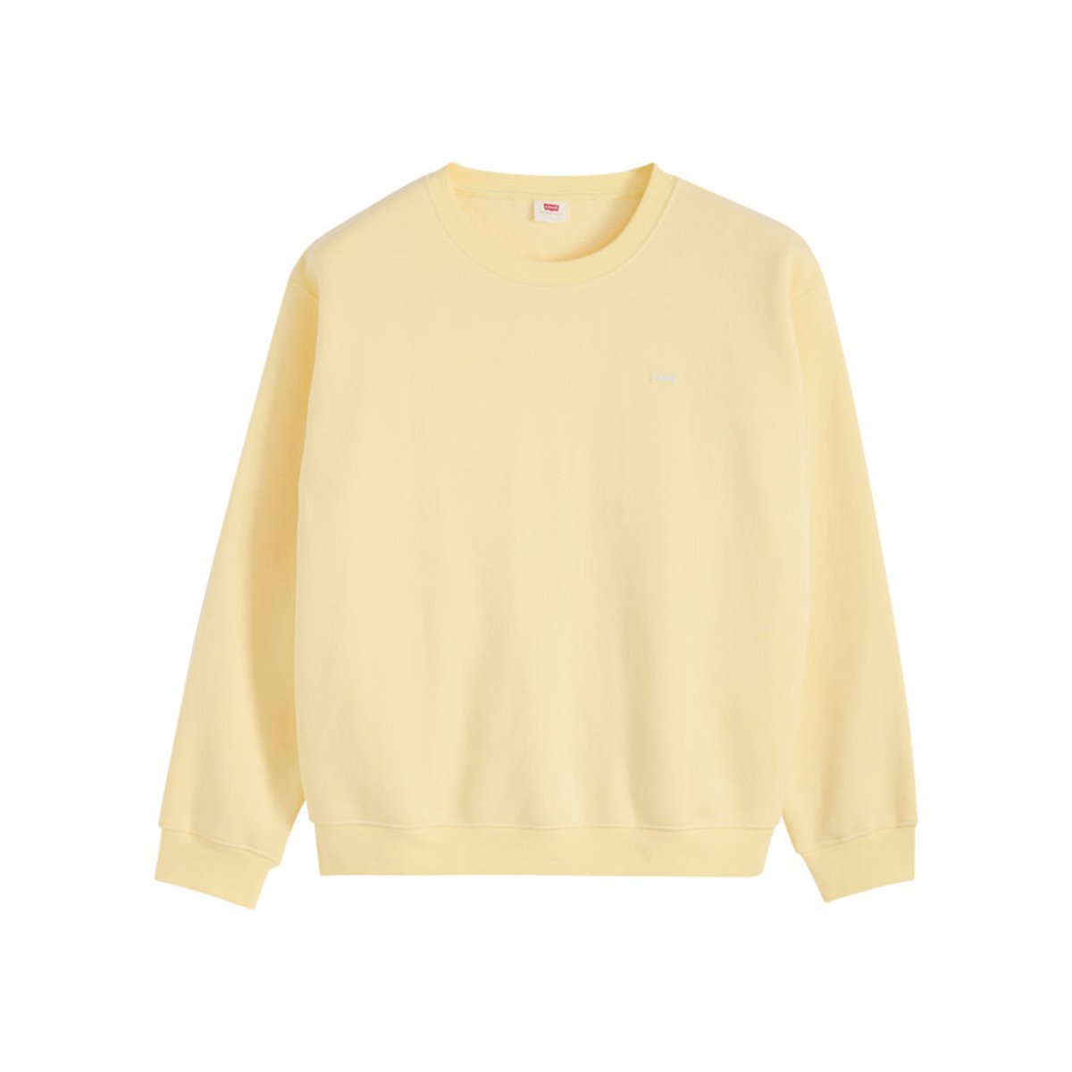 Pull jaune à coupe droite pourvu d'un col rond et de manches longues jaune, LEVI'S