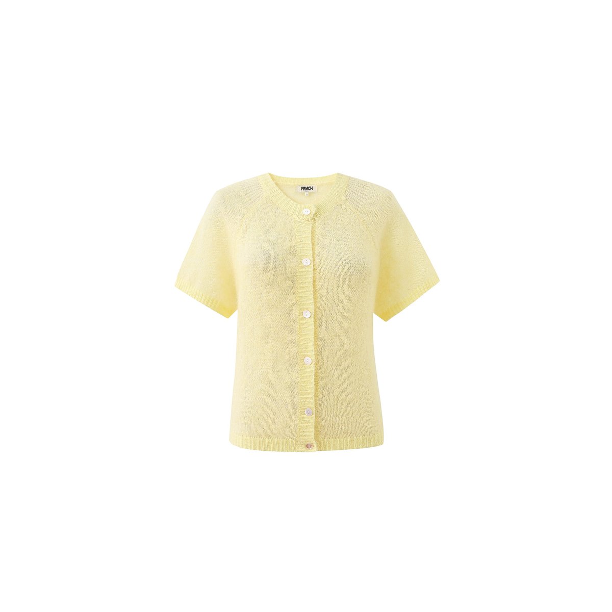 Cardigan en mohair KAWASAN jaune beurre, FRNCH