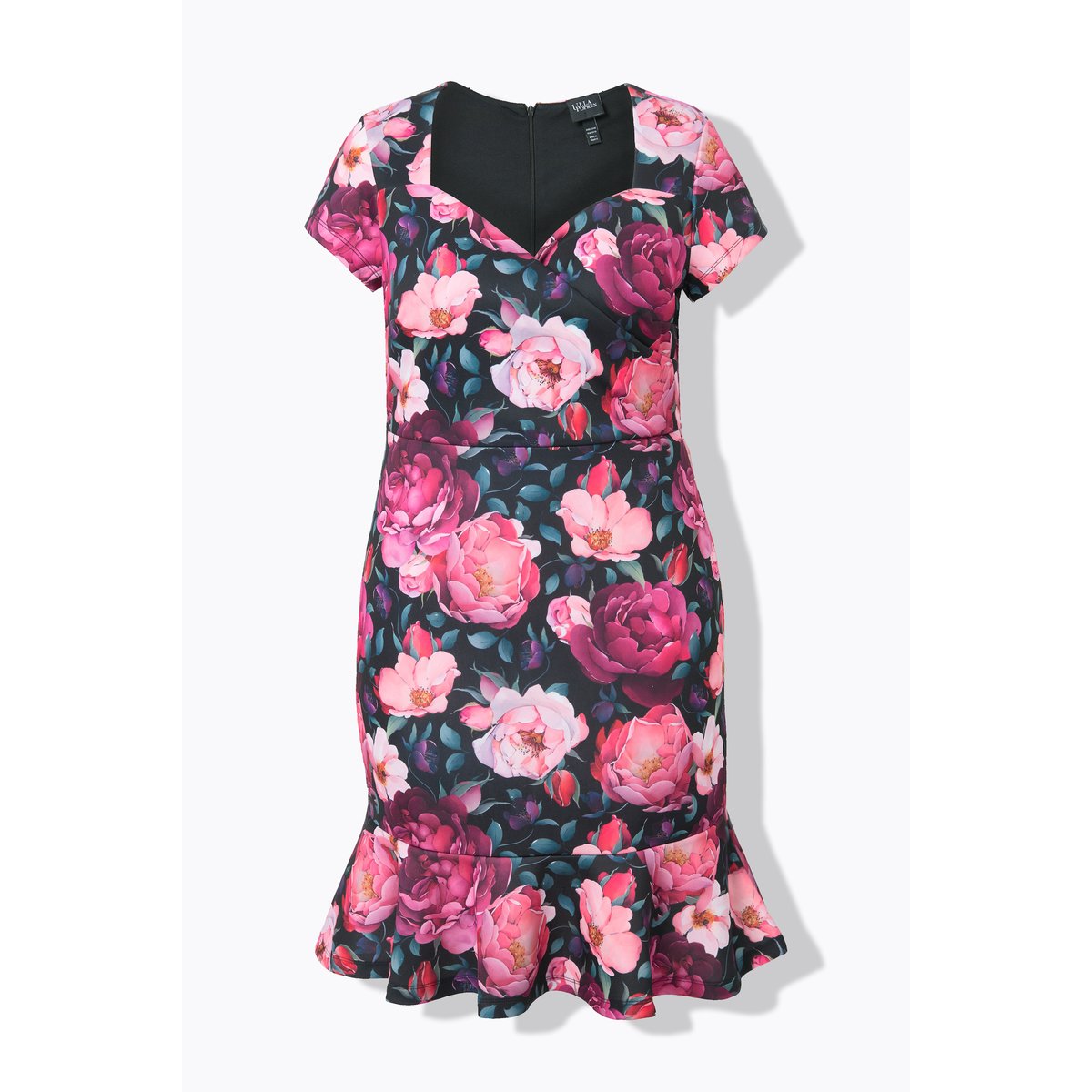 Robe légèrement cintrée en tissu noir, ULLA POPKEN