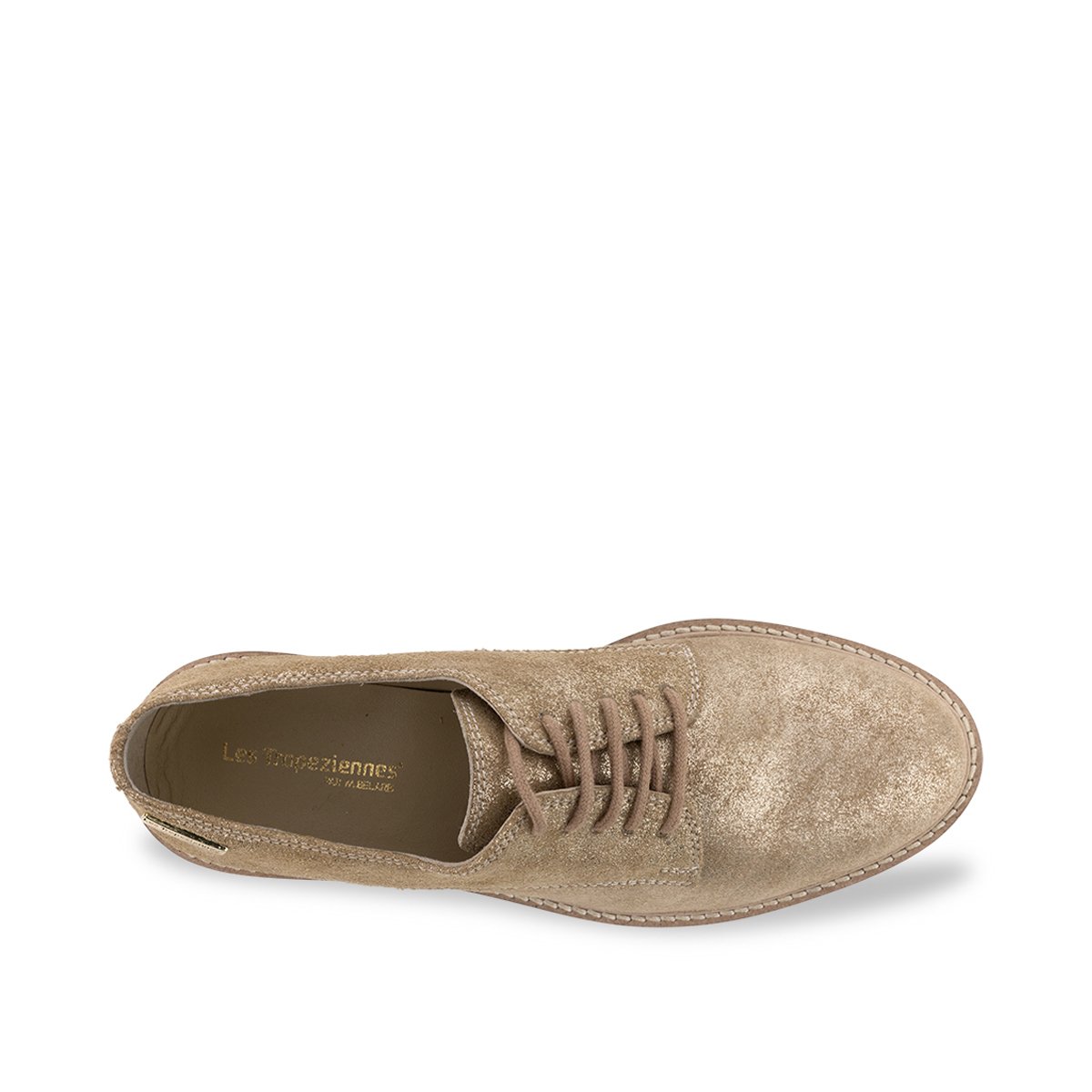 Derbies en cuir à lacets VENUSSE or, LES TROPEZIENNES PAR M.BELARBI