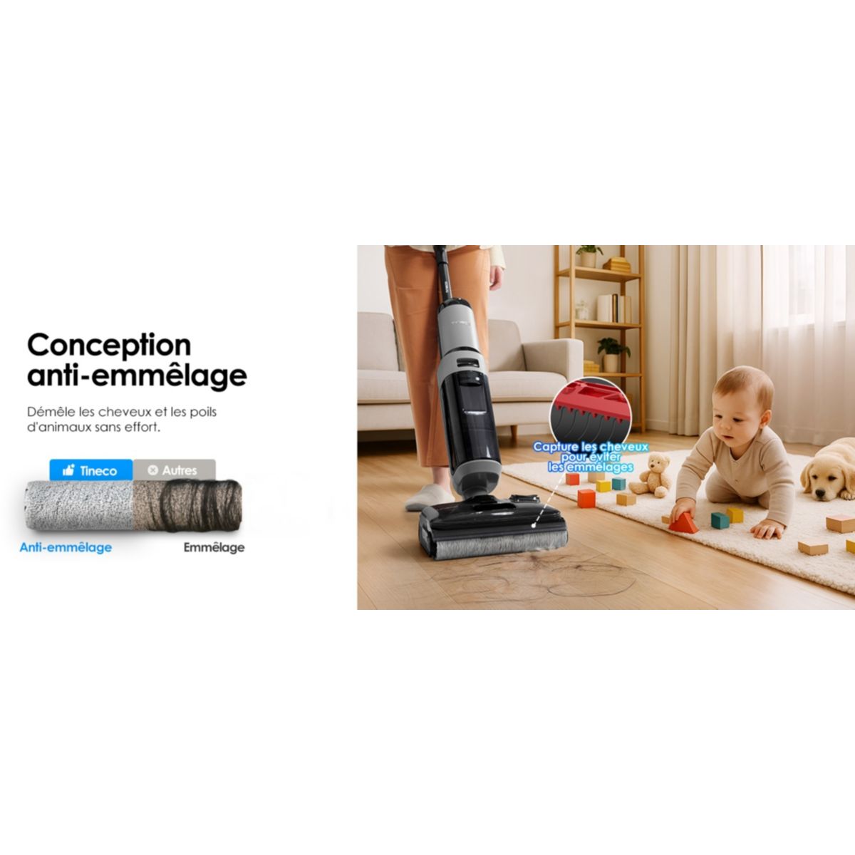 Aspirateur laveur Floor One i5 Stretch Plus Light gris couleur unique, TINECO