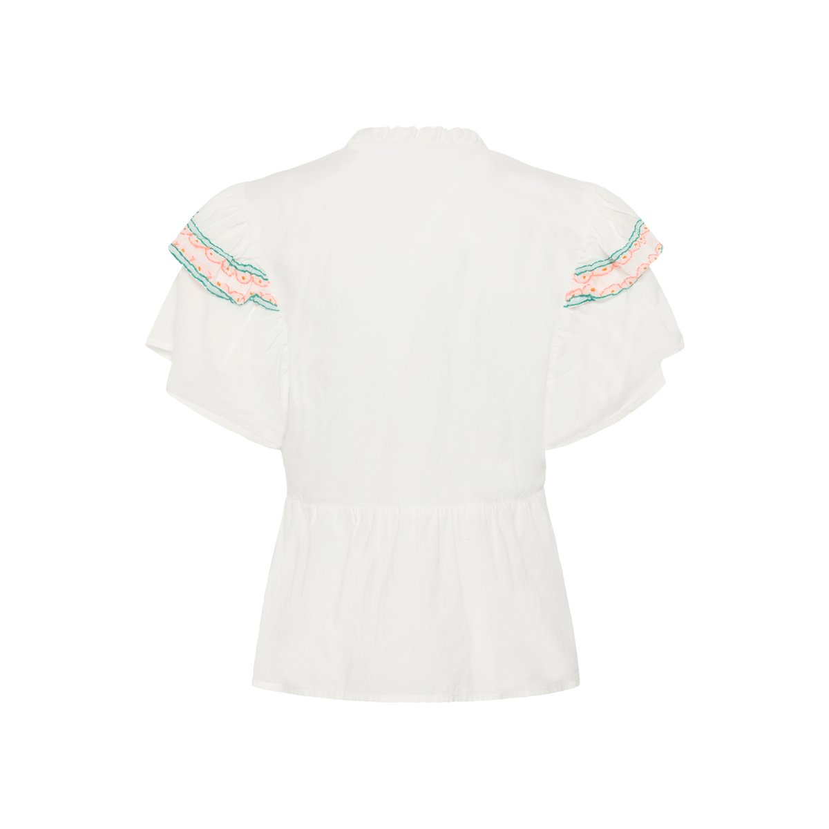 Blouse à manches courtes blanc spring gardenia, CULTURE