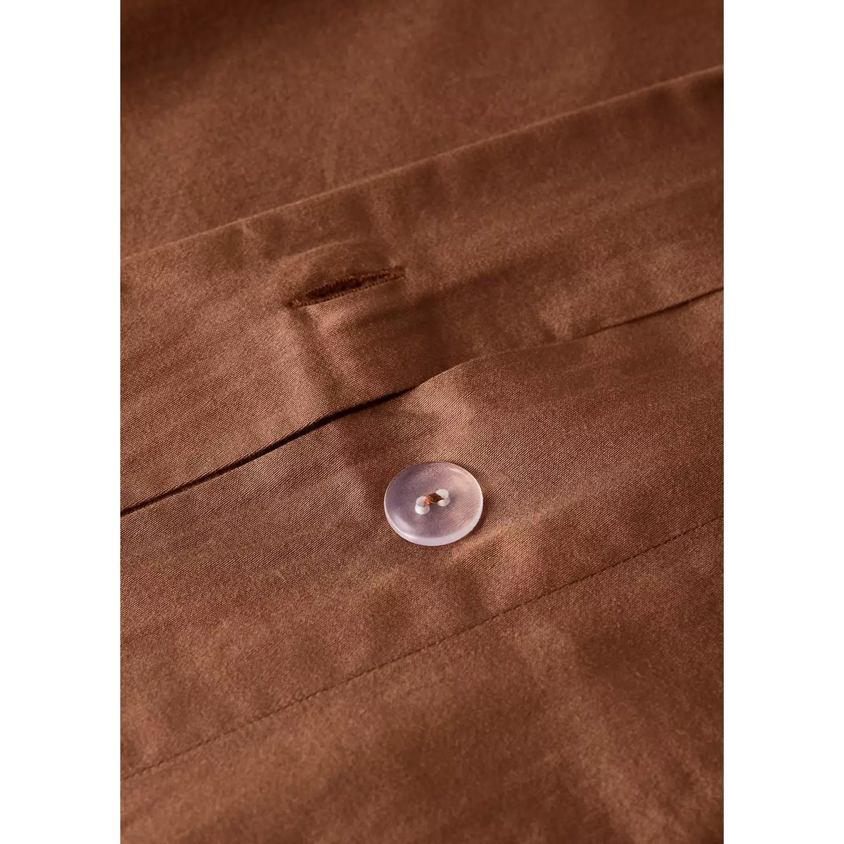 Housse de couette 100 % coton satin délavé Lit 90 cm caramel, MANGO HOME