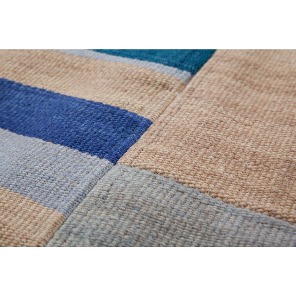 Tapis en coton fait main, RADICAL bleu, multicolore, ARTE ESPINA