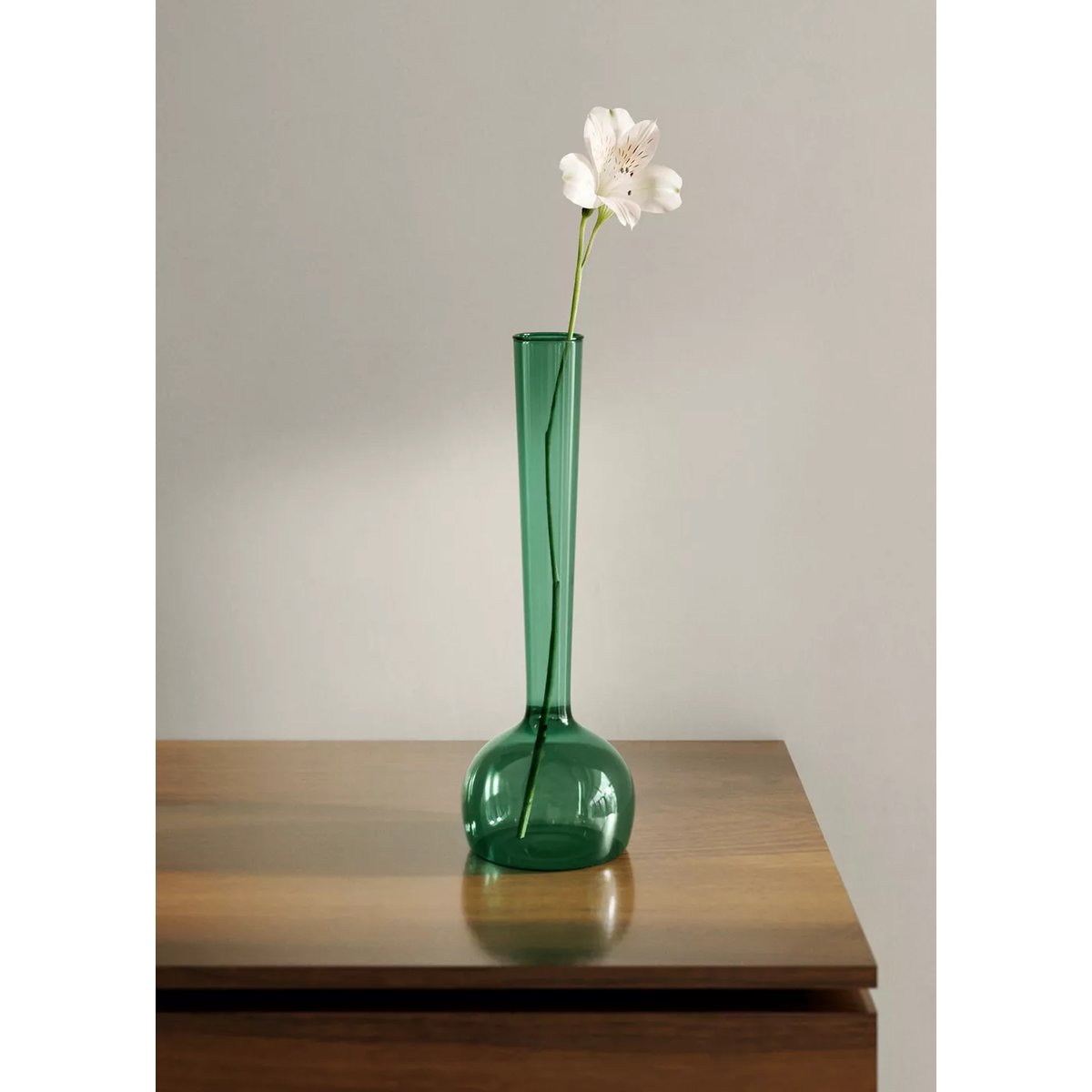 Vase en verre borosilicate bleu pétrole, MANGO HOME