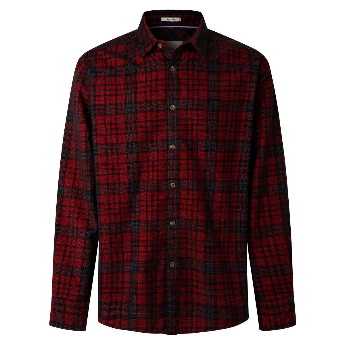 Chemise En Velours Côtelé À Carreaux Coupe Regular rouge hiver, PEPE JEANS
