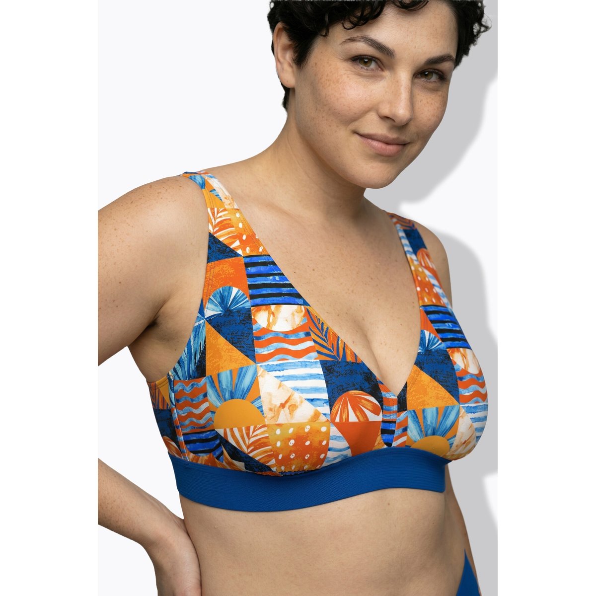 Bikini avec bonnets souples bleu roi, ULLA POPKEN