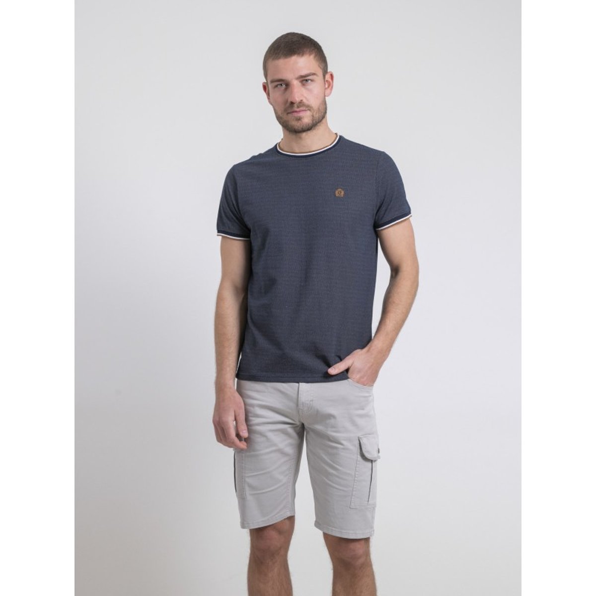 T-shirt Col Rond Nateodor bleu marine, RITCHIE