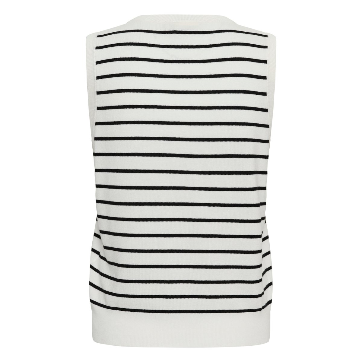 Pullover tricoté blanc/noir rayures, KAFFE