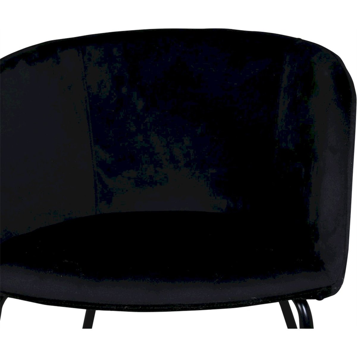 Chaise enveloppante en velours RESSATOR noir, RECOLLECTION