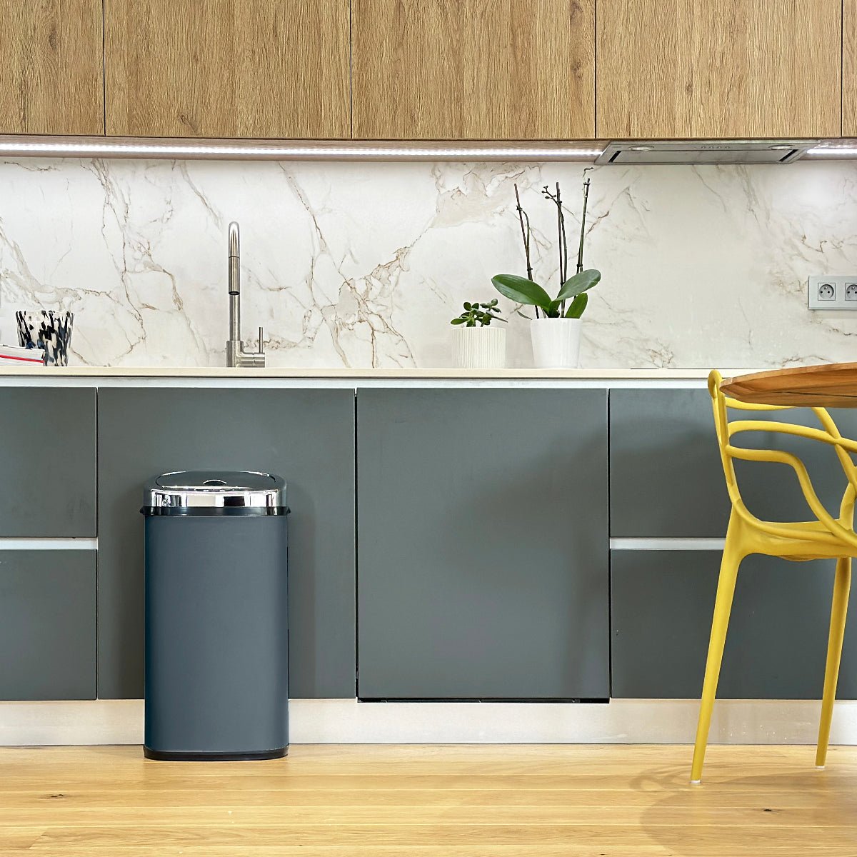 Poubelle de cuisine automatique LARGO gris mat, KITCHEN MOVE