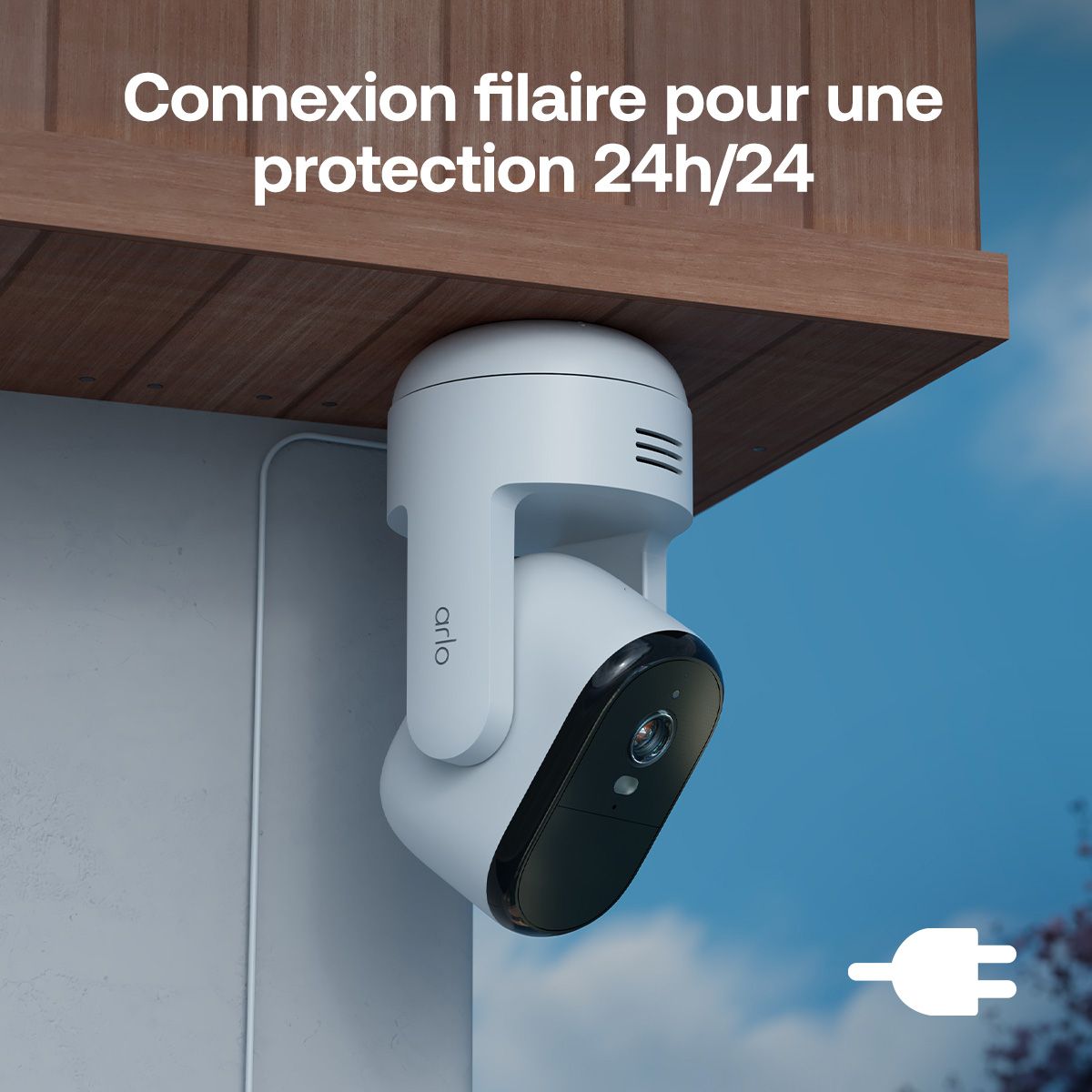 Caméra de surveillance 2 caméras extérieures Essential3 2K PTZ couleur unique, ARLO