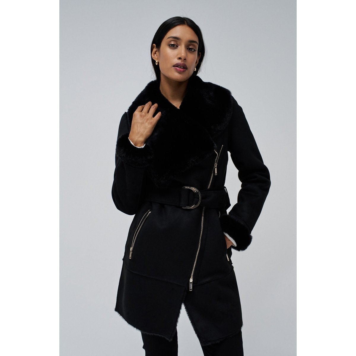 VESTE STYLE MOUTON DIANA noir, SALSA JEANS