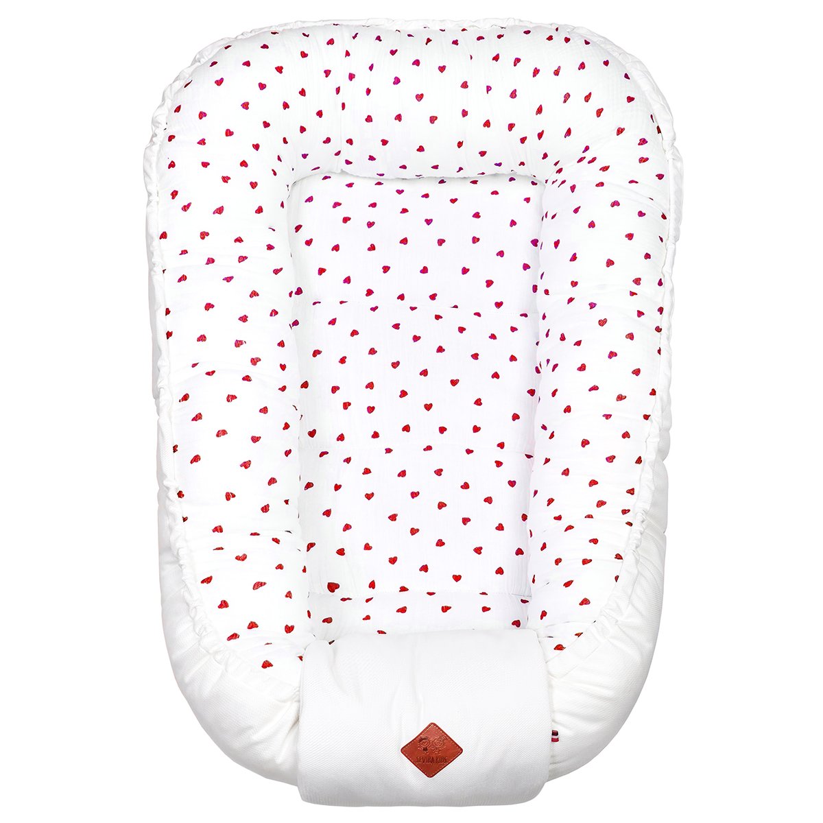 Cocon nid bébé matelassé réducteur de lit LOVIO rouge, SEVIRA KIDS