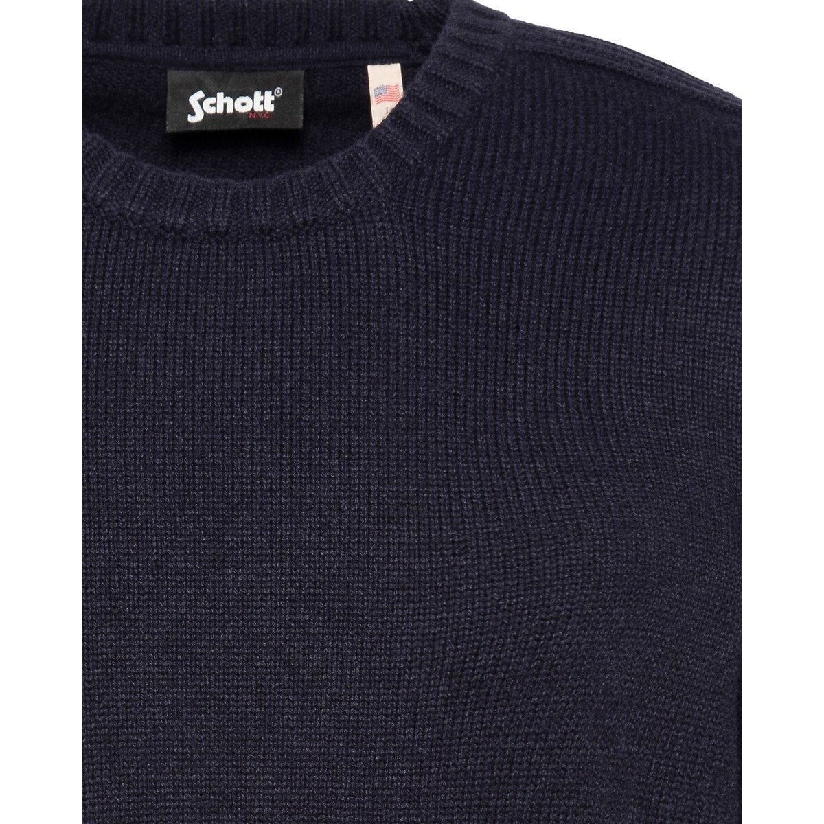 Pull en maille, col rond PLDILLON1 marine, SCHOTT