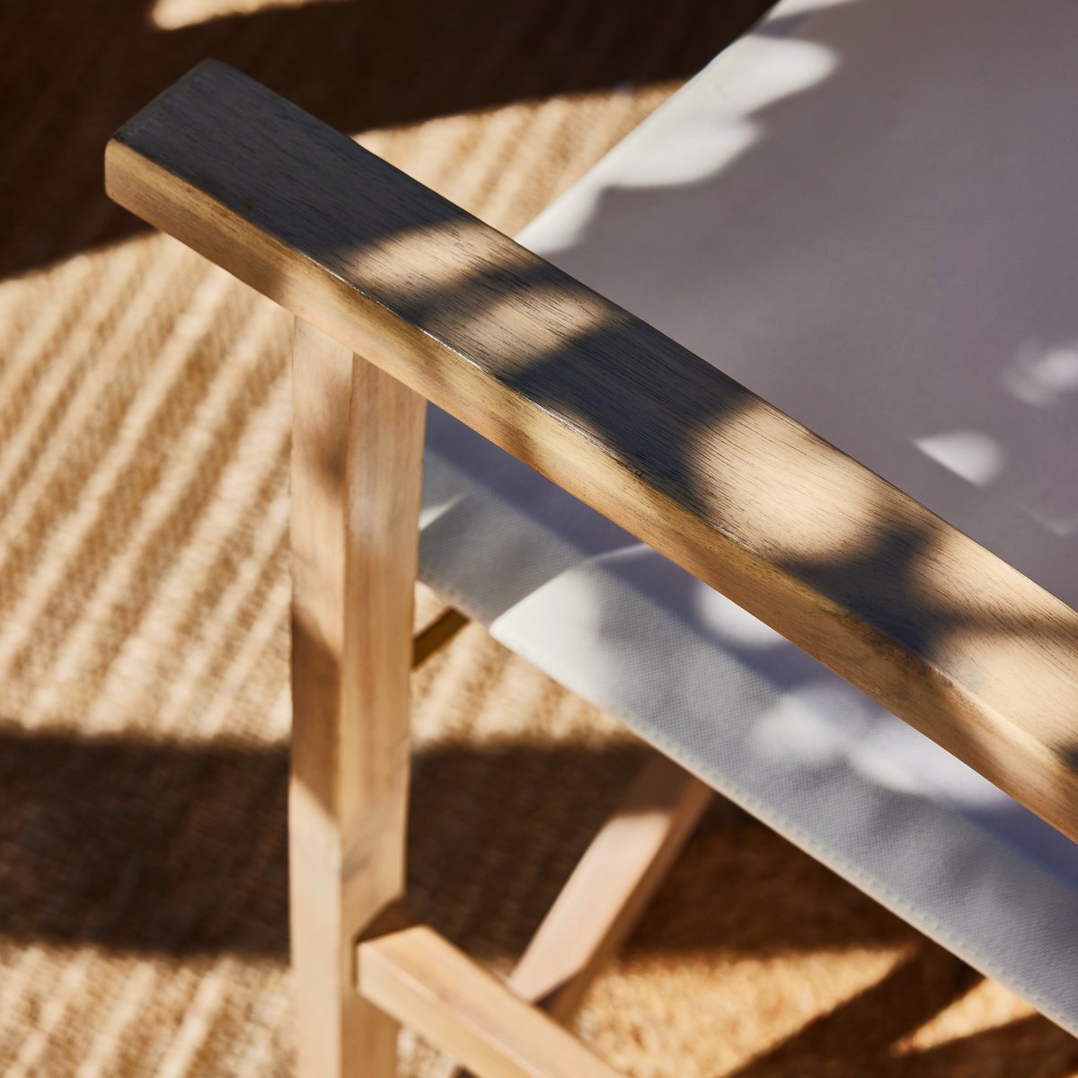 Salon de jardin, 8 chaises, JAVA LIGHT bois clair, écru, DEFORA HOME