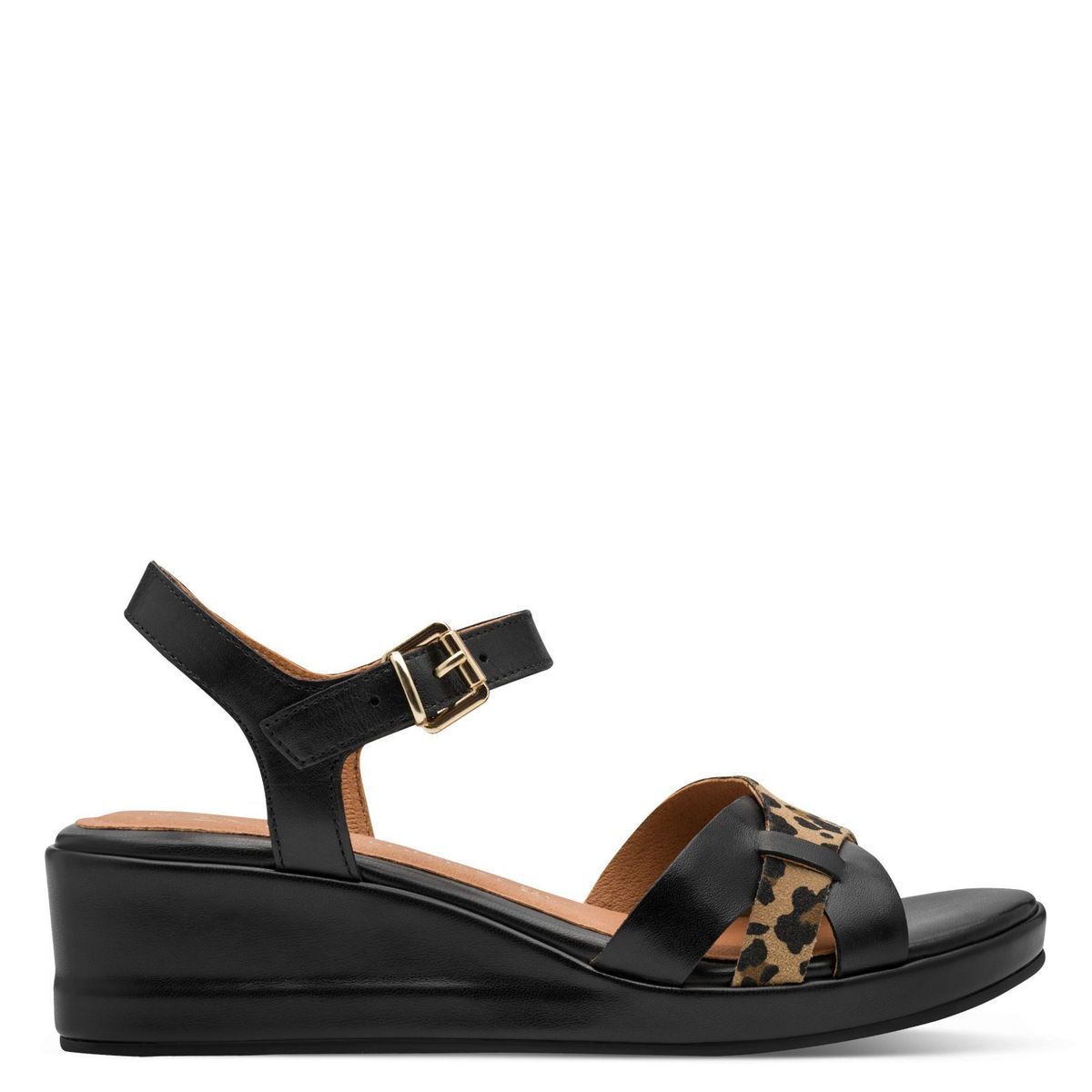 Sandale à talon en boucle noir combiné, MARCO TOZZI