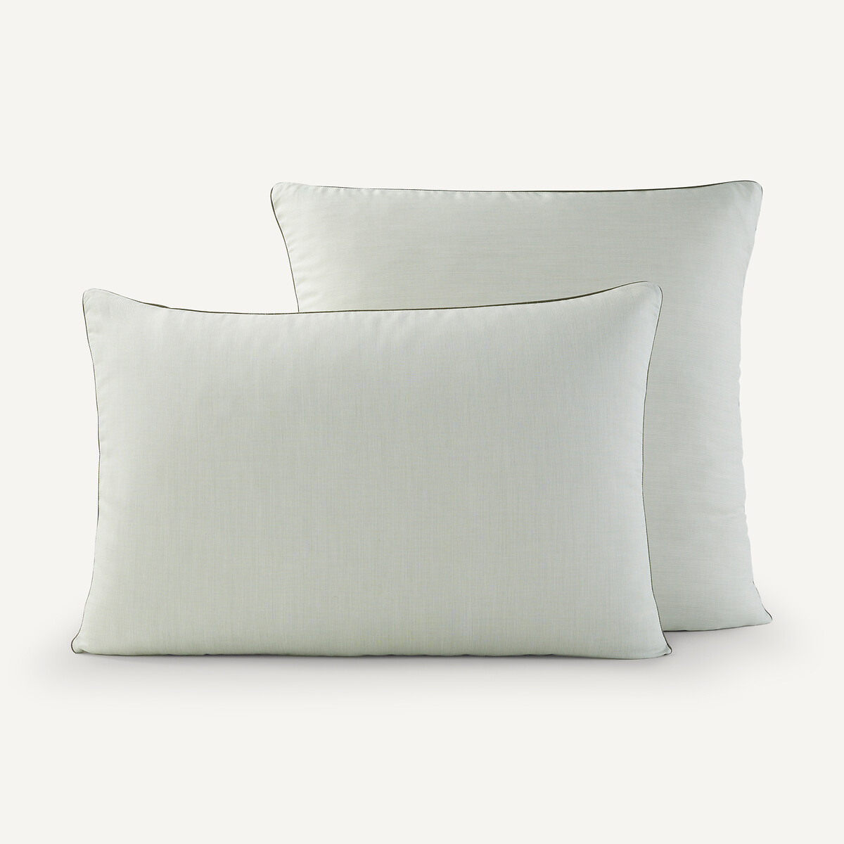 Taie d'oreiller percale coton bio/Lyocell, Erell tilleul/ivoire, AM.PM
