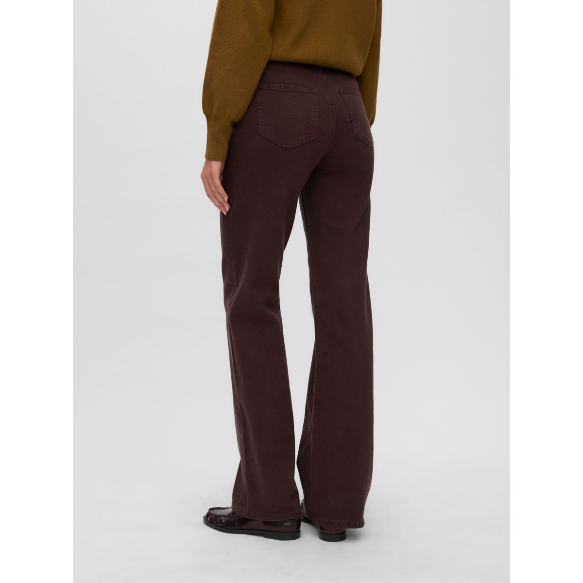 Jean À Coupe Large marron - chocolate torte, VERO MODA
