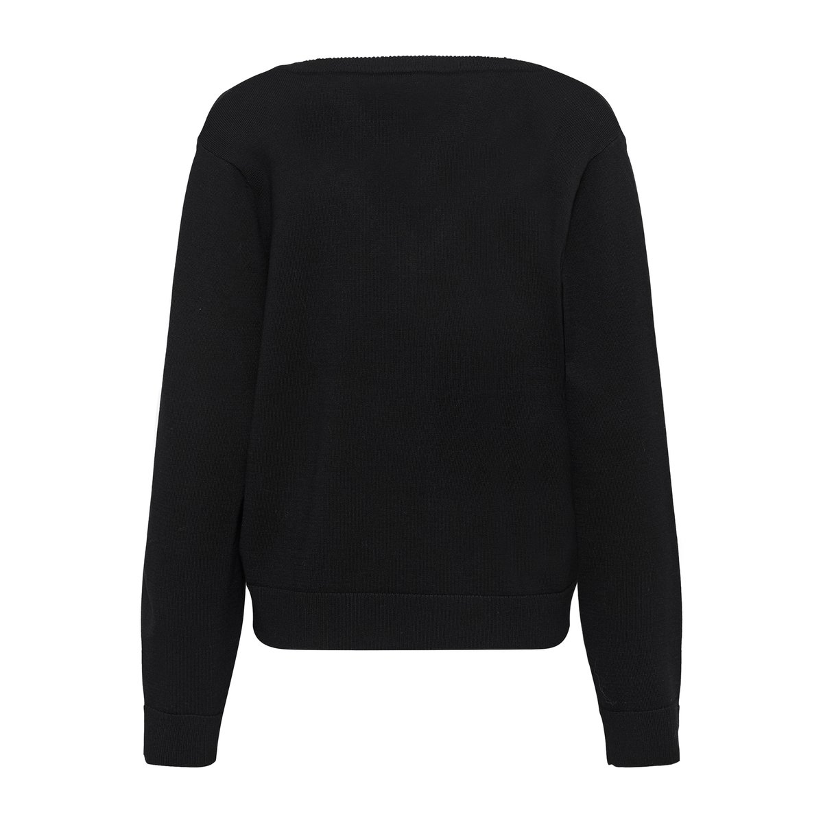 Pull en maille manches longues noir meteorite, CULTURE