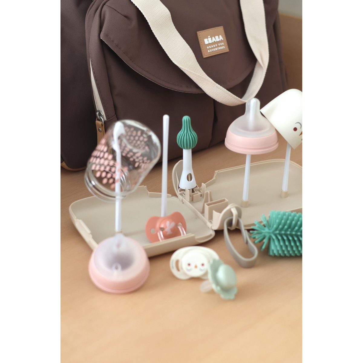 Set de nettoyage pour biberon nomade terre argile, BEABA