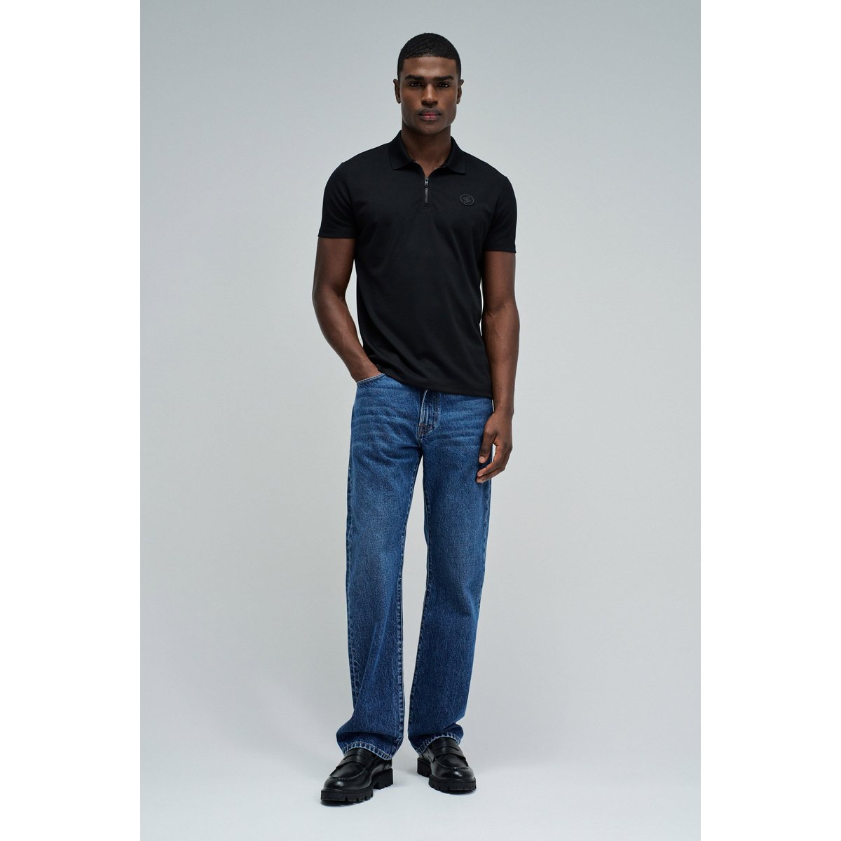 POLO AVEC FERMETURE noir, SALSA JEANS