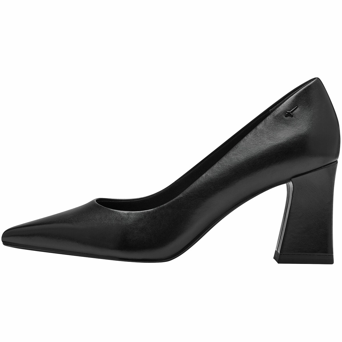 Pointed leather heels black, TAMARIS