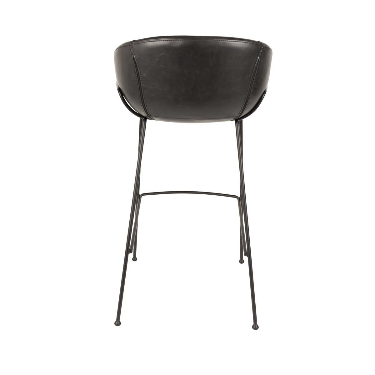 Tabouret design en métal, FESTON noir, ZUIVER
